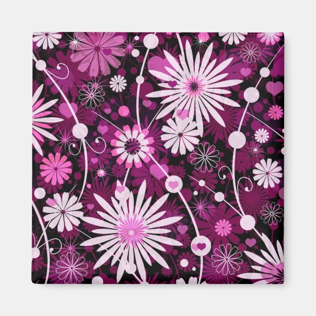 Valentine Floral Pattern Magnet (Vorne)