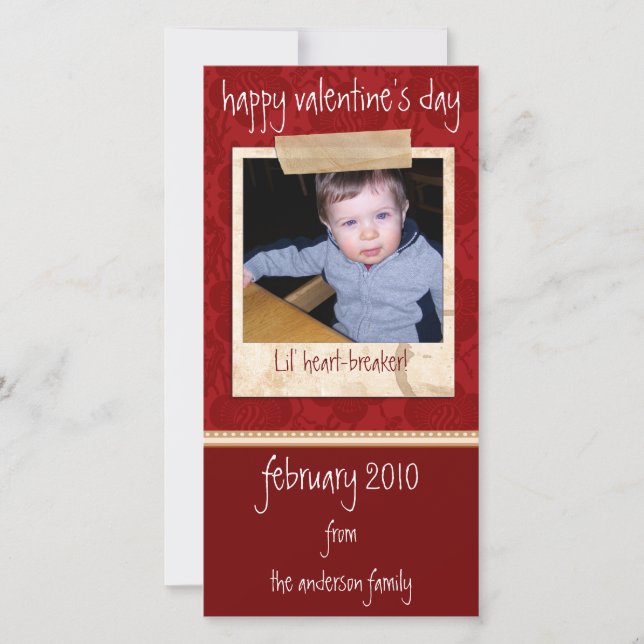 Valentine Foto Cards Feiertagskarte (Vorderseite)