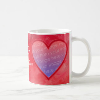 Valentine-Foto-Schablonen-Tasse - besonders Kaffeetasse