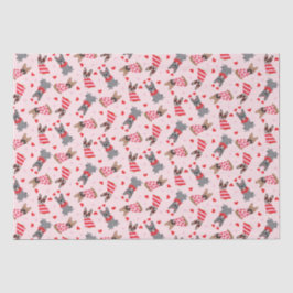 Valentine French Bulldogs Seidenpapier