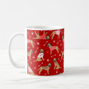 Valentine frontière Terrier Motif café Mug
