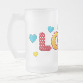Valentine Fun 3D Mix und Match Mattglas Bierglas