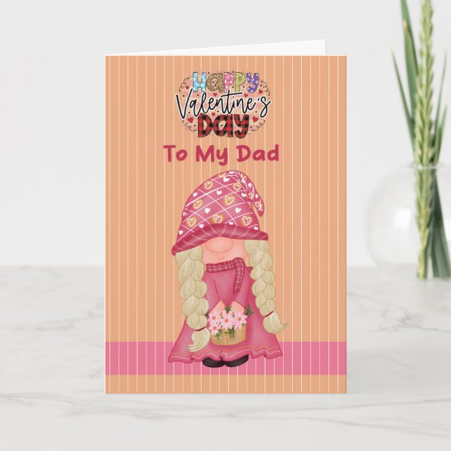 Valentine für den Vater von Young Daughter Karte (Vorderseite)