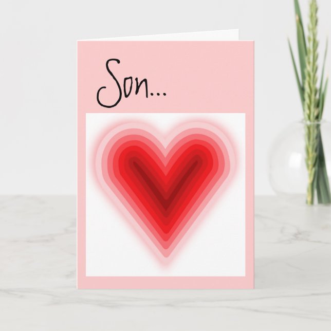 Valentine für die Son-Grußkarte Feiertagskarte (Vorderseite)