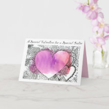 Valentine für eine besondere Schwester-Karte