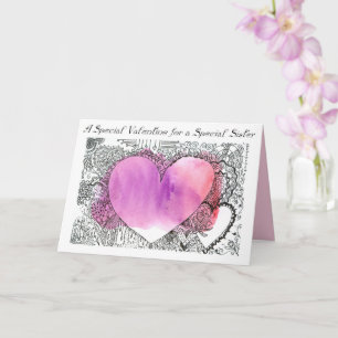 Valentine für eine besondere Schwester-Karte Karte