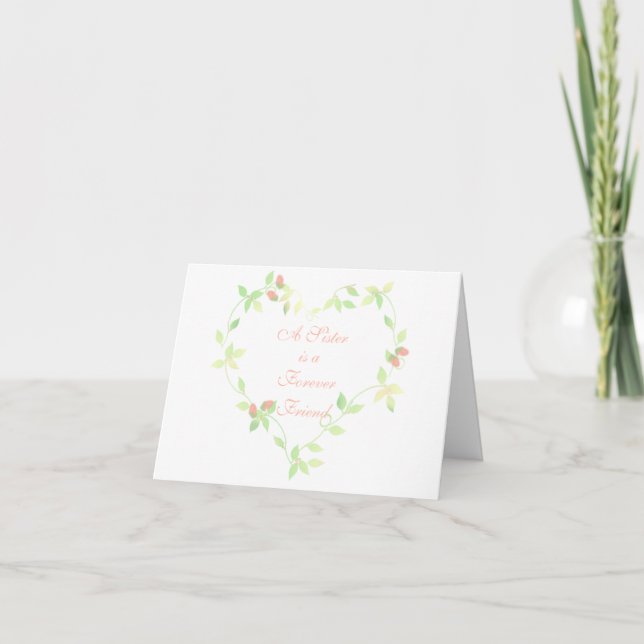 Valentine für Sister Card Karte (Vorderseite)