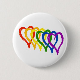 Valentine Gay Pride Rainbow Lagen Herz Button