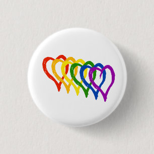 Valentine Gay Pride Rainbow Lagen Herz Button