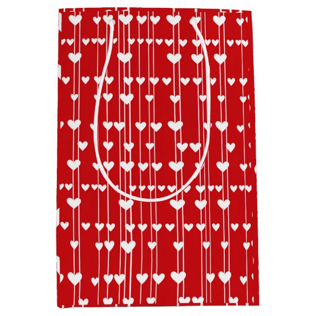 Valentine Geringste Liebe minimalis Mittlere Geschenktüte (Vorderseite)