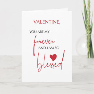 Valentine Gesegnet ewig Liebe Religiöse Minimal Karte
