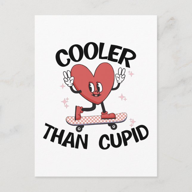 Valentine Gift | Cooler als Cupid Postkarte (Vorderseite)
