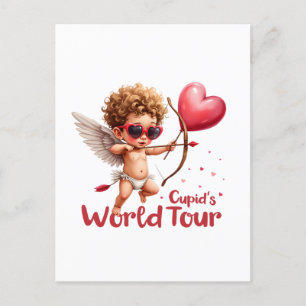 Valentine Gift   Cupid's World Tour Postkarte