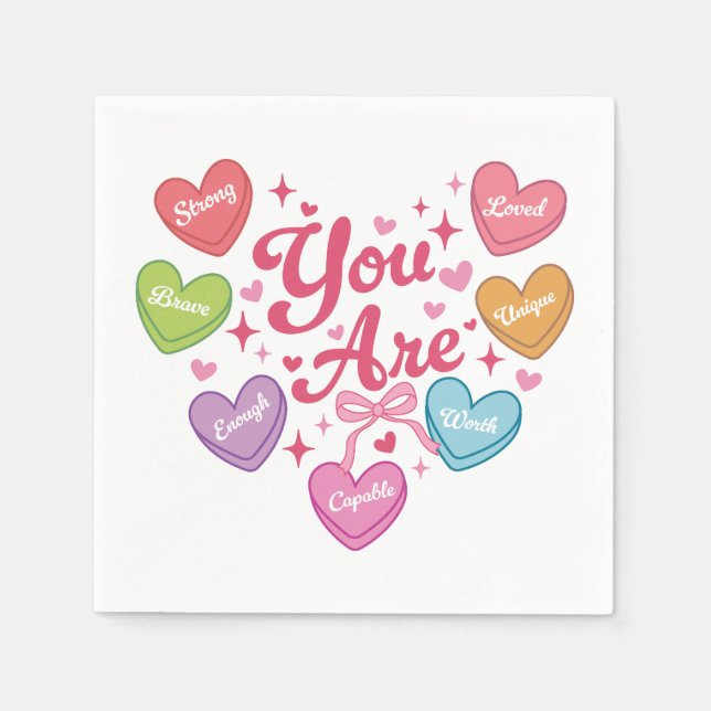 Valentine Gift | Du bist meine Liebe Serviette (Vorderseite)