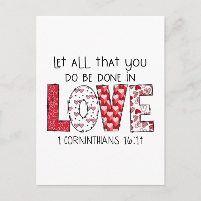 Valentine Gift | Gott sagt, du bist die Liebe des  Postkarte (Vorderseite)