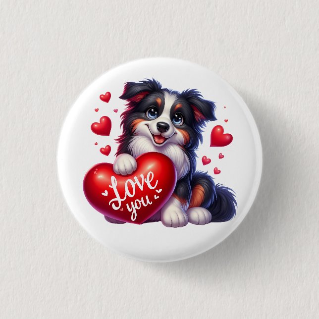 Valentine Gift - Lassie Legacy Collie Button (Vorderseite)