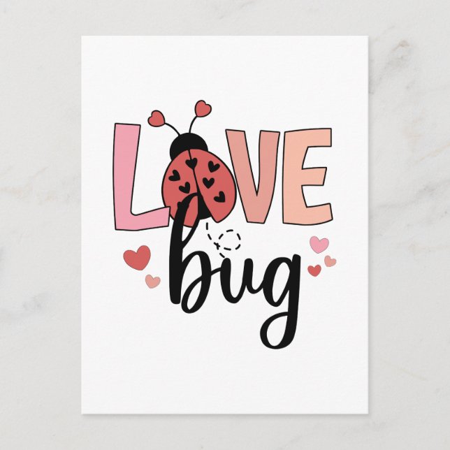 Valentine Gift | Liebe Bug Postkarte (Vorderseite)