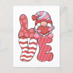 Valentine Gift LIEBE Gnome Postkarte