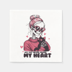 Valentine Gift   Meine Katze hat mir nie das Herz  Serviette