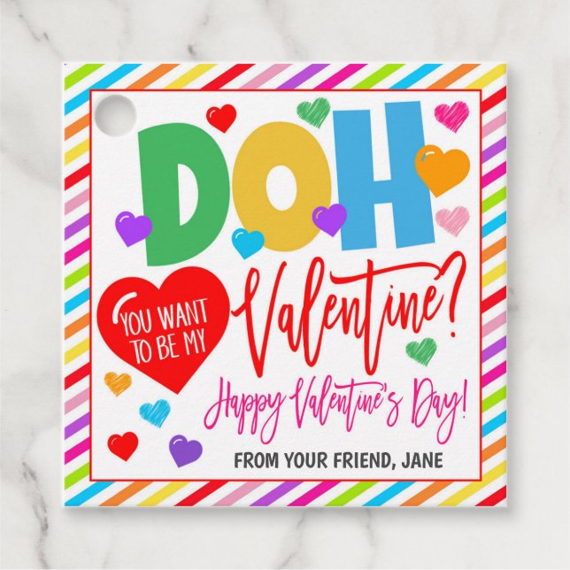 Valentine Gift Tag Geschenkanhänger (Vorderseite)
