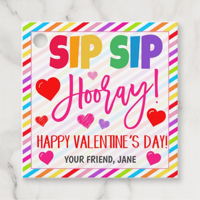 Valentine Gift Tag Geschenkanhänger (Vorderseite)