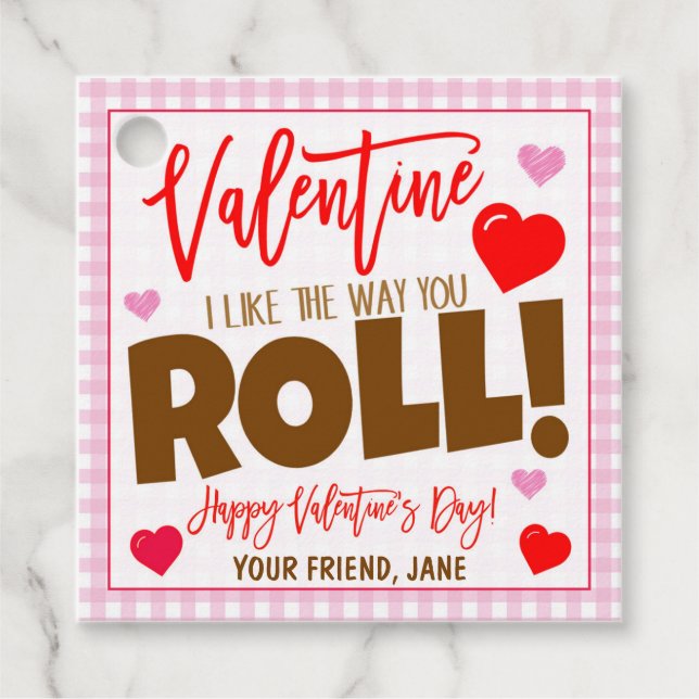 Valentine Gift Tags Geschenkanhänger (Vorderseite)