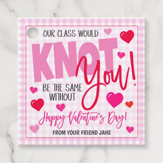 Valentine Gift Tags Geschenkanhänger (Vorderseite)