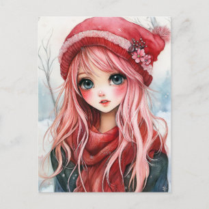 Valentine Girl Feiertagspostkarte
