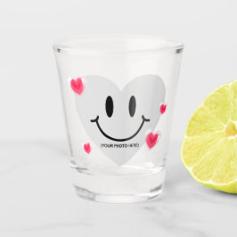 Valentine Glass Heart Balloon Bubblegum Couple Schnapsglas