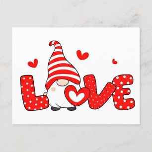Valentine gnome postkarte