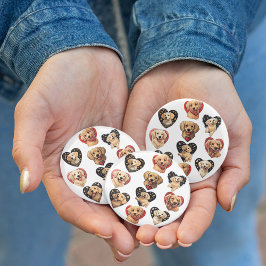 Valentine Golden Retriever Dog Button