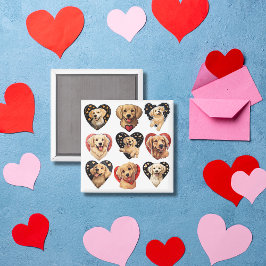 Valentine Golden Retriever Dog Magnet