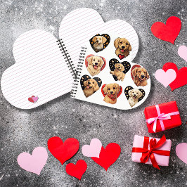 Valentine Golden Retriever Dog Notizbuch