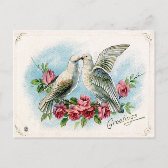 Valentine Greetings Feiertagspostkarte (Vorderseite)