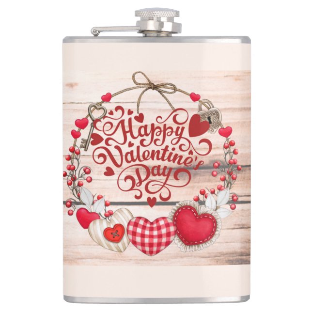 Valentine Greetings Flachmann (Vorderseite)