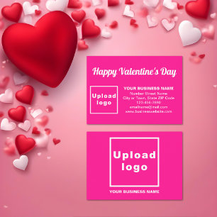 Valentine Gruß in Pink Begleitkarte