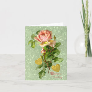 Valentine Gruß - Vintag Valentine Roses Feiertagskarte