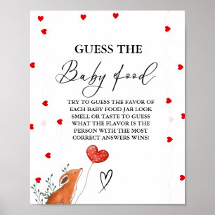 Valentine Guess The Baby Food Baby Shooting Game Poster
