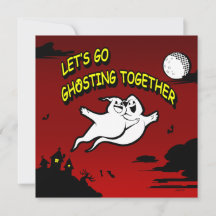 Valentine Halloween Ghosting Save the Date Card