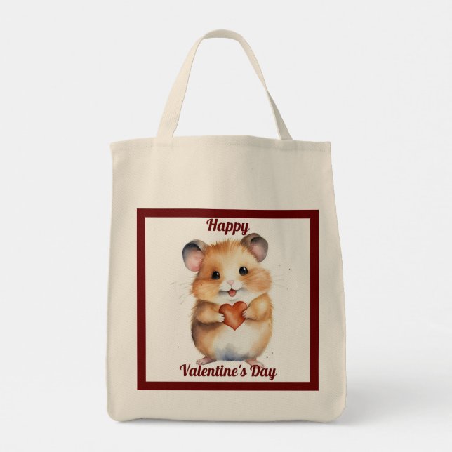 Valentine Hamster Avec Sac fourre-tout Coeur (Dos)