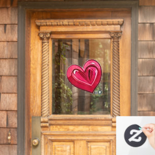 Valentine Heart Accent Window Cling 12x12 Fensteraufkleber
