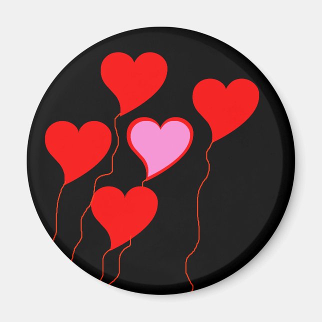 Valentine Heart Balloons Magnet (Vorne)