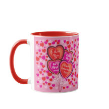 Valentine Heart Balloons Tasse