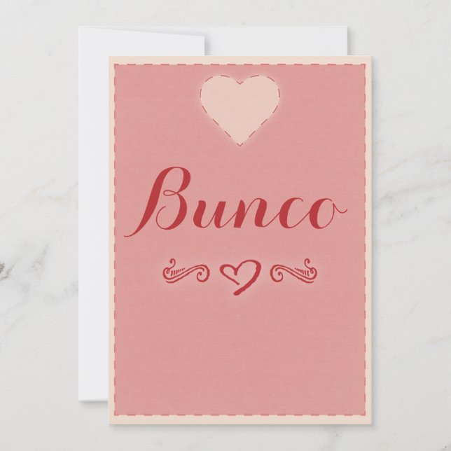 Valentine Heart Bunco Invitation (Devant)