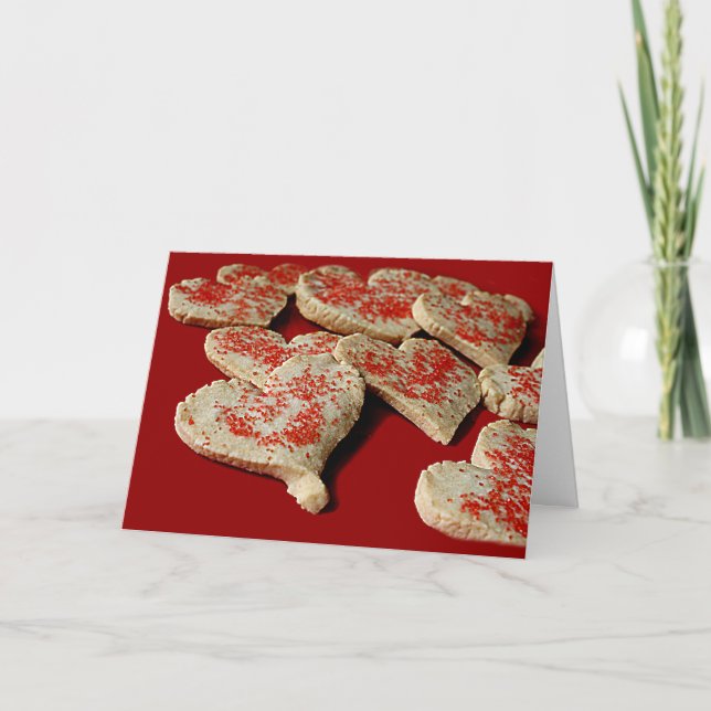 Valentine Heart Cookies de sucre Carte de vacances (Devant)