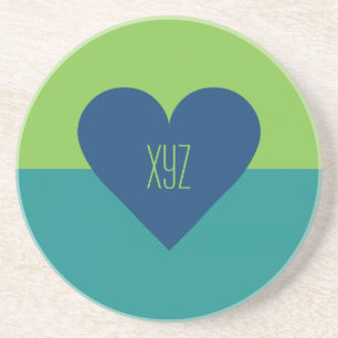 Valentine Heart Custom Monogram Untersetzer