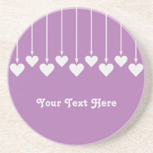 Valentine Heart Custom Monogram Untersetzer