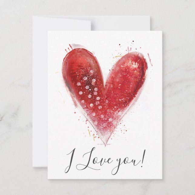 Valentine Heart design Feiertagskarte (Vorderseite)