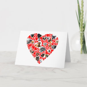 Valentine Heart Dog FotoCollage Feiertagskarte