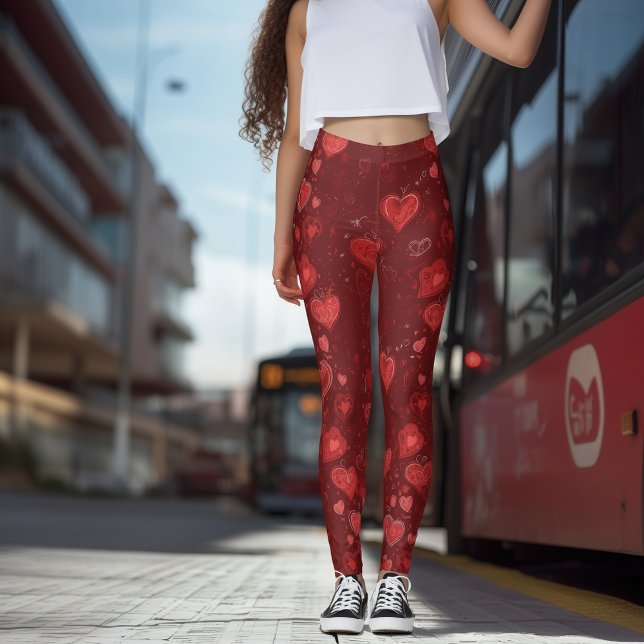 Valentine Heart Doodle Leggings (Von Creator hochgeladen)